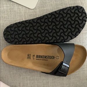 Brand New Birkenstock Madrid in Black Leather